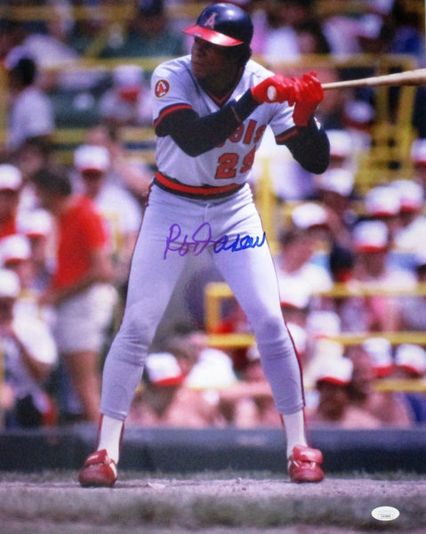 Angels Hall of Famer ROD CAREW Signed 16x20 photo #1 AUTO - 1977 MVP - JSA