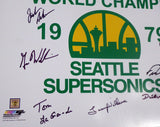 1978-79 NBA CHAMP SUPERSONICS AUTOGRAPHED 16X20 PHOTO 9 SIGS WILKENS MCS 145854