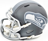 Matt Hasselbeck Signed Seattle Seahawks Slate Gray Speed Mini Helmet Beckett Wit