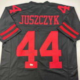 Autographed/Signed Kyle Juszczyk San Francisco Black Jersey Beckett BAS COA