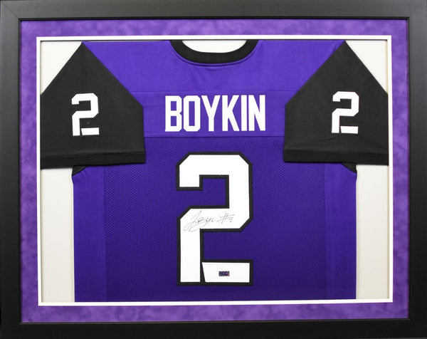 TREVONE BOYKIN AUTOGRAPHED TCU HORNED FROGS #2 FRAMED JERSEY COA