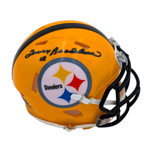 Terry Bradshaw Signed Steelers T/B Gold Mini Helmet - JSA