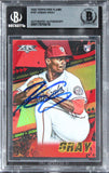 Nationals Josiah Gray Signed 2022 Topps Fire Flame #167 Rookie Card BAS Slabbed