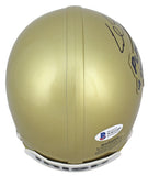 Notre Dame Cole Kmet Authentic Signed PLAC Mini Helmet Autographed BAS Witnessed