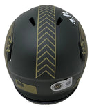 Bucky Irving Signed Tampa Bay Buccaneers Salute To Service Mini Speed Helmet BAS