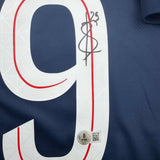 Autographed/Signed Bradley Barcola PSG Paris Saint Germain Blue Jersey COA