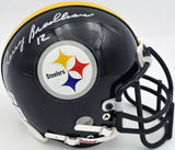 Terry Bradshaw Autographed Signed Steelers Black Mini Helmet Beckett QR #BS30072