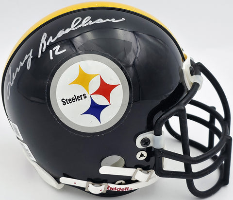 Terry Bradshaw Autographed Signed Steelers Black Mini Helmet Beckett QR #BS30072