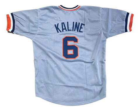 Al Kaline Custom Grey Pro-Style Baseball Jersey