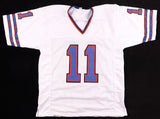 Scott Norwood Signed Bills Home Jersey (Beckett) Buffalo Place Kicker 1985-1991