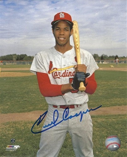 CECIL COOPER Signed 8x10 Photo #1 - St. Louis Cardinals 1st Baseman - AUTO