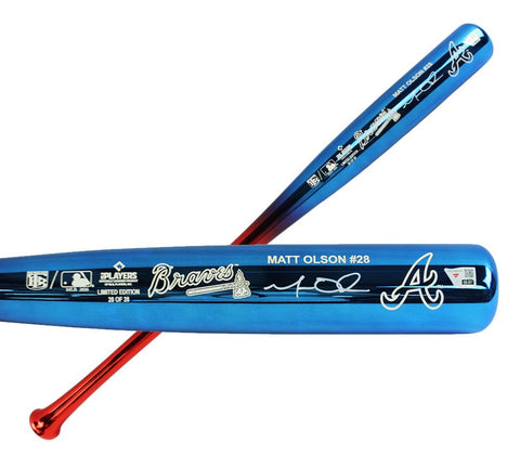 Matt Olson Signed Atlanta Braves Big Time Bats Multi-Colored LE 28 of 28 MLB Bat