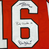 Signed LCB Line Reggie Leach Bobby Clarke Bill Barber Jersey PSA COA