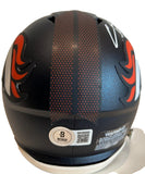 Chris Harris, Jr. Autographed Denver Broncos Navy Mini Helmet - Beckett COA