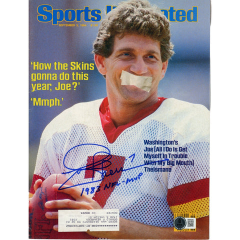 Joe Theismann Autographed Washington Redskins Sports Illustrated Beckett 51497