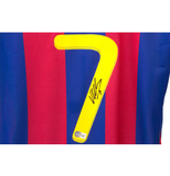 David Villa Signed FC Barcelona Home Soccer Jersey #7 with Beckett COA