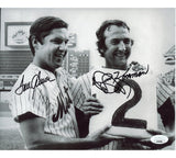 Tom Seaver & Jerry Koosman Signed New York Mets Unframed 8x10 B&W Photo w/ Base