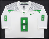 OREGON DUCKS MARCUS MARIOTA AUTOGRAPHED FRAMED WHITE NIKE JERSEY MM HOLO 89826