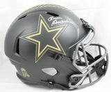 Roger Staubach Autographed Cowboys F/S Salute 2025 Speed Helmet - Beckett W Holo