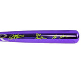 Jay Johnson, Paul Manieri, Skip Bertman Signed LSU Tiger Rawlings Purple Bat
