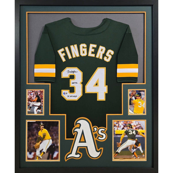 Rollie Fingers Autographed Signed Framed Oakland Athletics Jersey BECKETT