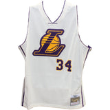 Shaquille O'neal Signed Los Angeles Lakers M&N Jersey Beckett 43089