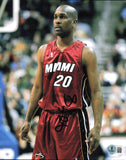 Gary Payton Autographed Signed 8x10 Photo Miami Heat Beckett BAS QR #BS36805