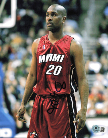 Gary Payton Autographed Signed 8x10 Photo Miami Heat Beckett BAS QR #BS36805