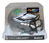 Brian Dawkins Autographed Philadelphia Eagles Flash Mini Helmet Beckett 38816