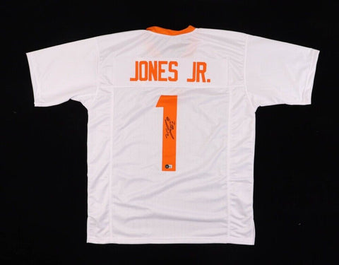 Velus Jones Jr Signed Tennessee Volunteers Jersey (Beckett) Chicago Bears W.R.