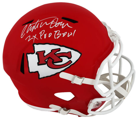 Christian Okoye Signed Chiefs Riddell F/S Speed Rep Helmet w/2x Pro Bowl -SS COA