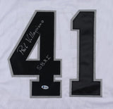 Phil Villapiano Signed Oakland Raiders Jersey Inscribed "SBXI" (Beckett) L.B.