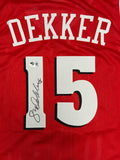 SAM DEKKER Signed Custom Replica Badgers Red Jersey AUTO - BAS