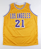 Michael Cooper Signed Los Angeles Lakers Jersey Inscribed "L.A. Lakers" PSA COA