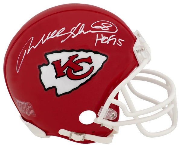 Will Shields Signed Chiefs (VSR4) Riddell Mini Helmet w/HOF'15 - (SCHWARTZ COA)
