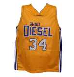 Shaquille O'Neal Autographed/Signed Pro Style Yellow XL Jersey Beckett 37296