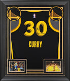 Stephen Curry "I Can Do All Things" Signed Black Nike City Ed. Framed Jersey BAS