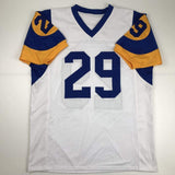 Autographed/Signed Eric Dickerson HOF 99 Los Angeles LA White Jersey JSA COA