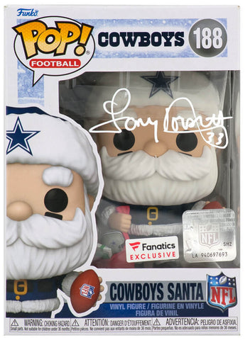 Tony Dorsett Signed Dallas Cowboys 'SANTA' Funko Pop Doll #188 - (SCHWARTZ COA)