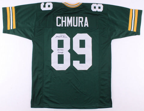Mark Chmura Signed Green Bay Packers Jersey Inscribed "SB XXXI Champs" (JSA COA)