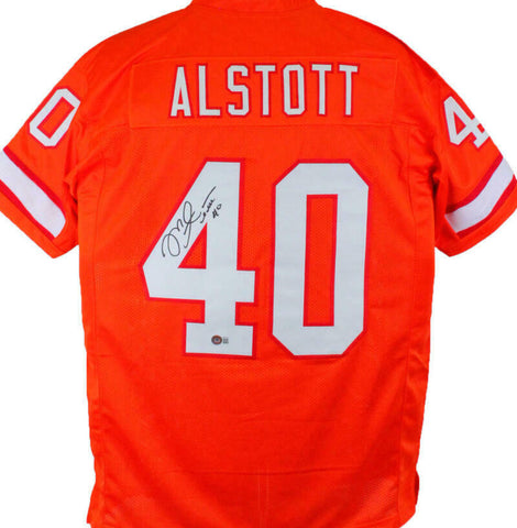 Mike Alstott Autographed Orange Pro Style Jersey - Beckett W Hologram *Black *4