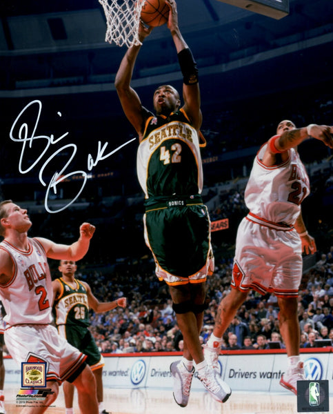 Seattle Supersonics VIN BAKER #42 Signed 16x20 Photo #1 AUTO - 4 x All Star