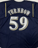 DERRICK TURNBOW Signed Custom Replica Navy Brewers Jersey AUTO - BAS