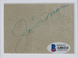 Yankees Joe DiMaggio Authentic Signed & Framed 2.5x3 Cut Signature BAS #A88434
