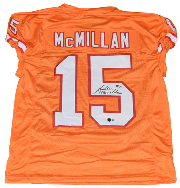 JALEN McMILLAN SIGNED TAMPA BAY BUCCANEERS #15 ORANGE GAME CUT JERSEY BECKETT
