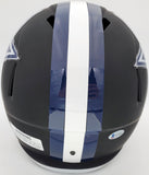 EZEKIEL ELLIOTT AUTOGRAPHED COWBOYS MATTE BLACK FULL SIZE HELMET BECKETT 146377