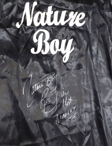 Ric Flair Autographed Black Wrestling Robe Nature Boy, 16X, WOOOOO JSA #PP45849