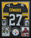FRAMED PITTSBURGH STEELERS GLEN EDWARDS AUTOGRAPHED JERSEY JSA COA