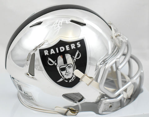 Ashton Jeanty Autographed Las Vegas Raiders Chrome Speed Mini Helmet - Beckett W
