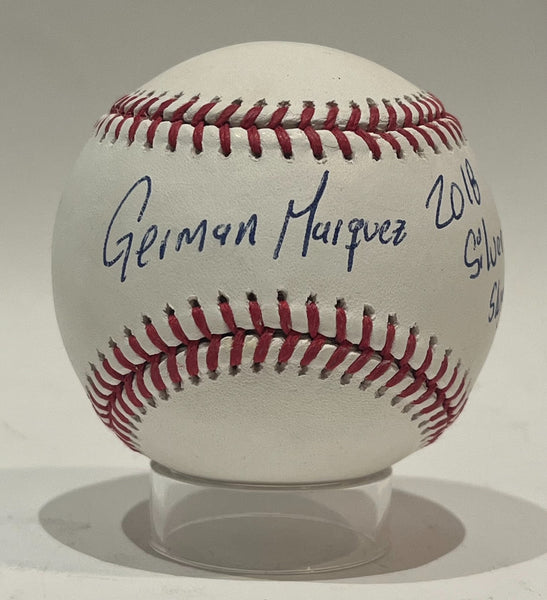 German Marquez Autographed "2018 Silver Slugger" Baseball Full Signature LSM COA